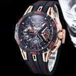 Roger Dubuis Factory Excalibur Black Steel Case with with different colored numbers Diameter 46mm Watch